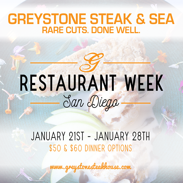 San Diego Restaurant Week January 21st – January 28th